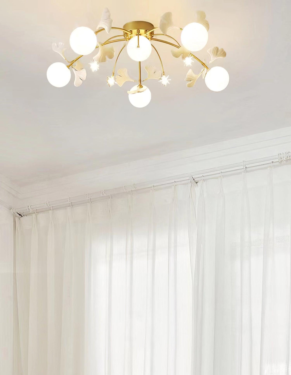 Liorarel Gingko Glass Ball Ceiling Light