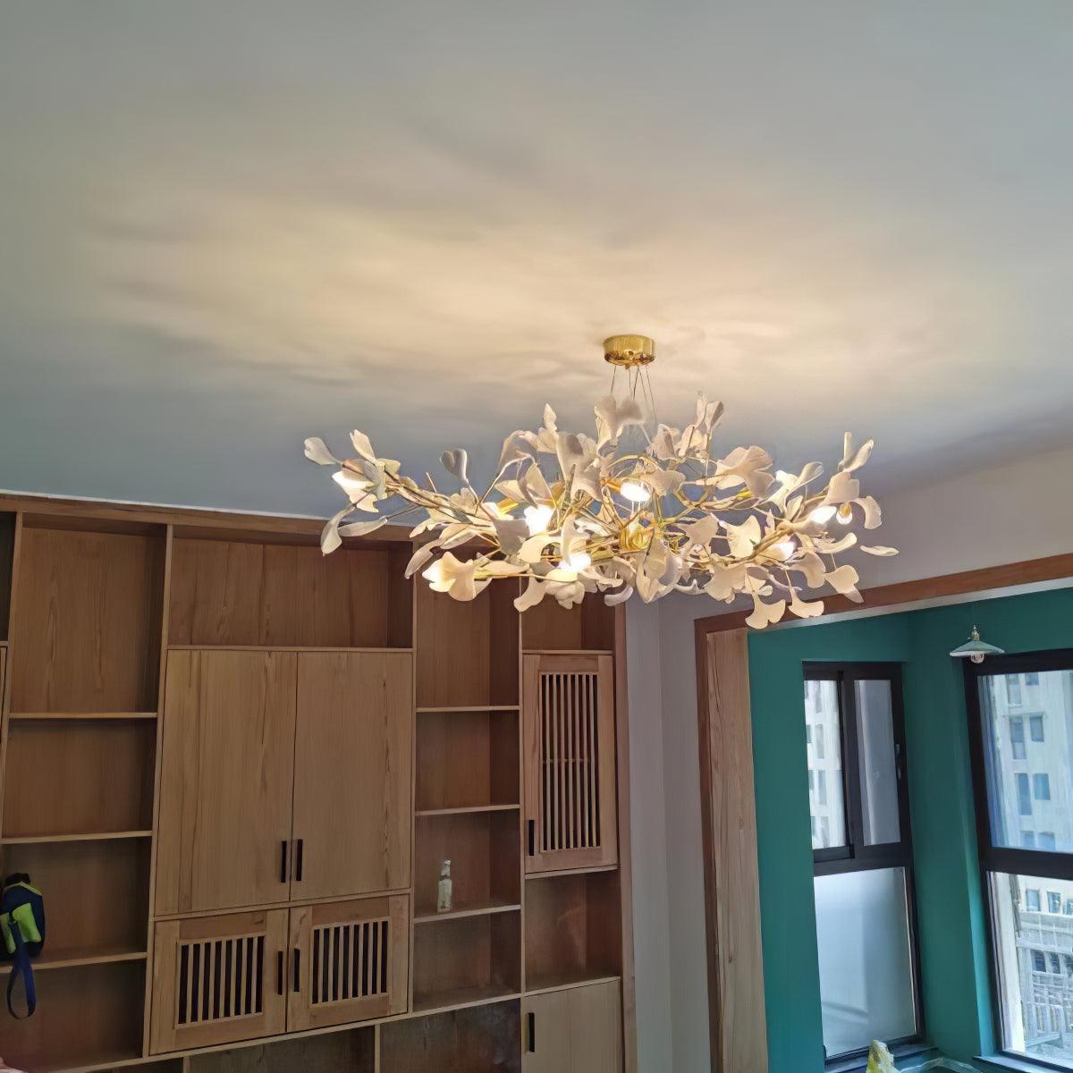 Cereian Chandelier Ceramic Gingko Petal