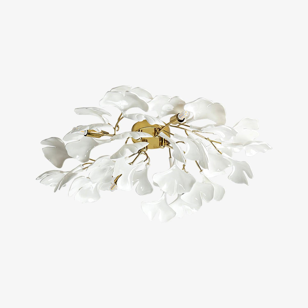 Orienaya Ceiling Lamp Gingko Leaves with Brass Branch