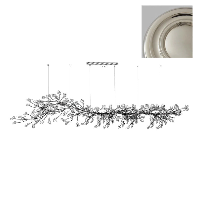 Calix Chandelier Frame Ceramic Gingko Leaf Shade White Gold Modern
