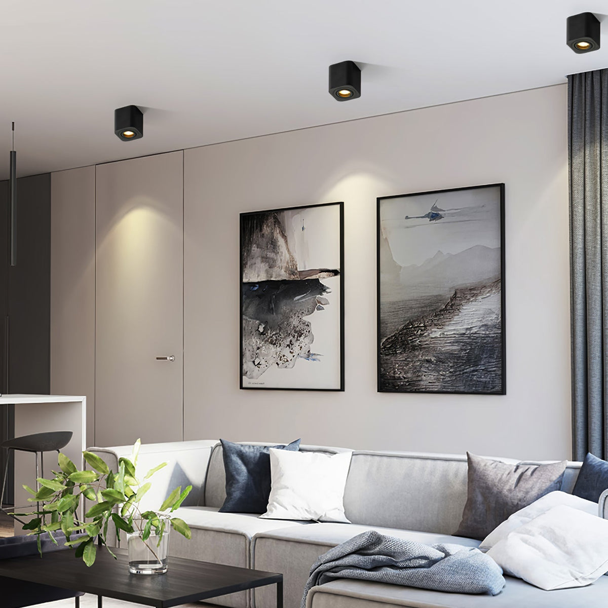 Devely Spotlight Surface Mount Twin LED Angular Minimalist