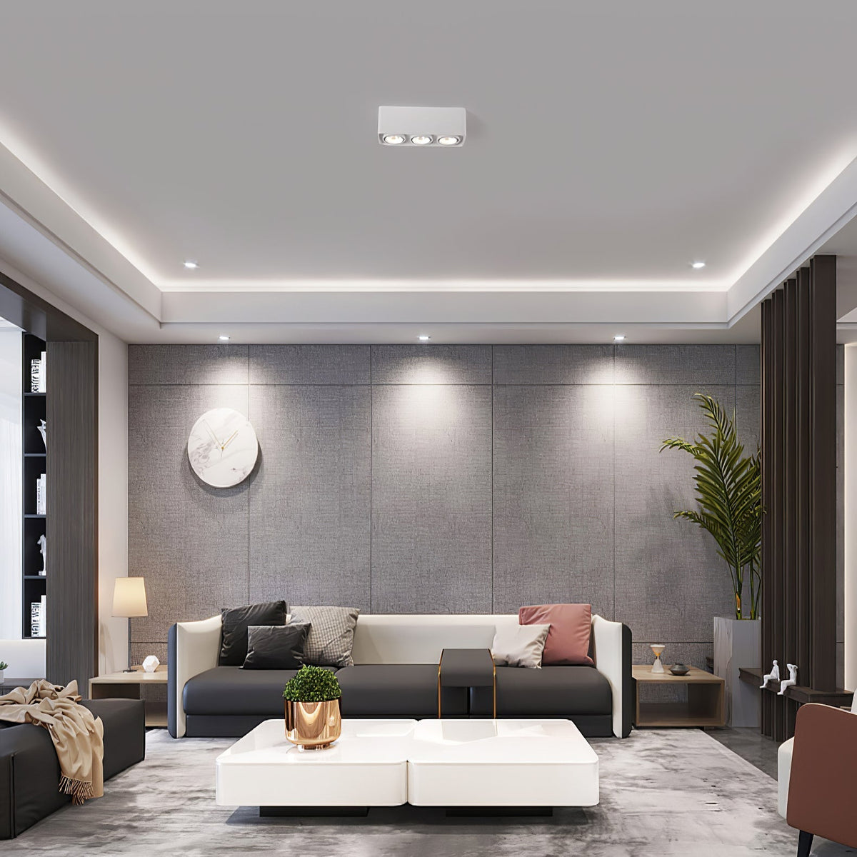 Devely Spotlight Surface Mount Twin LED Angular Minimalist