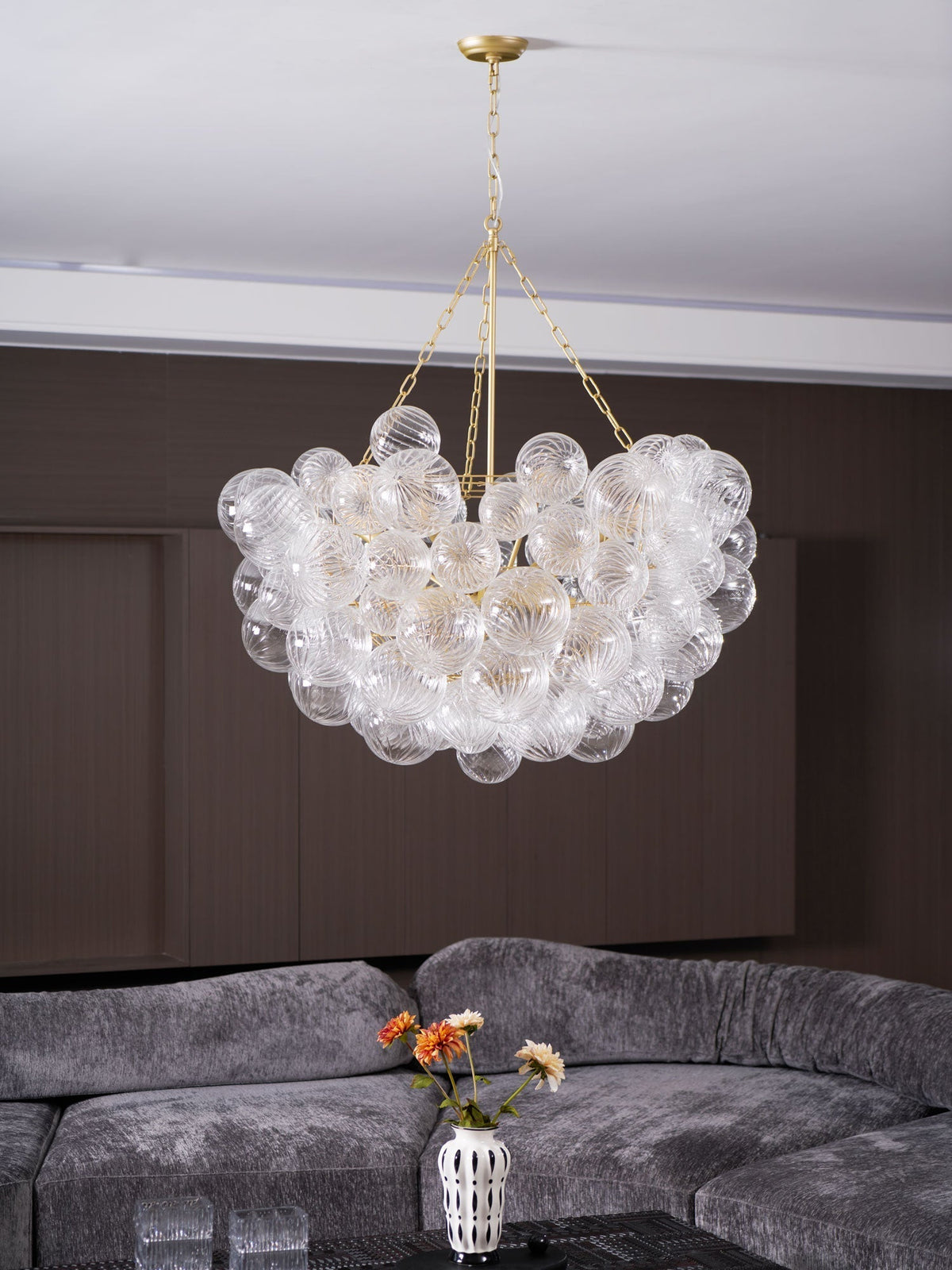 Ben Chandelier Glass Ball Bubble Modern