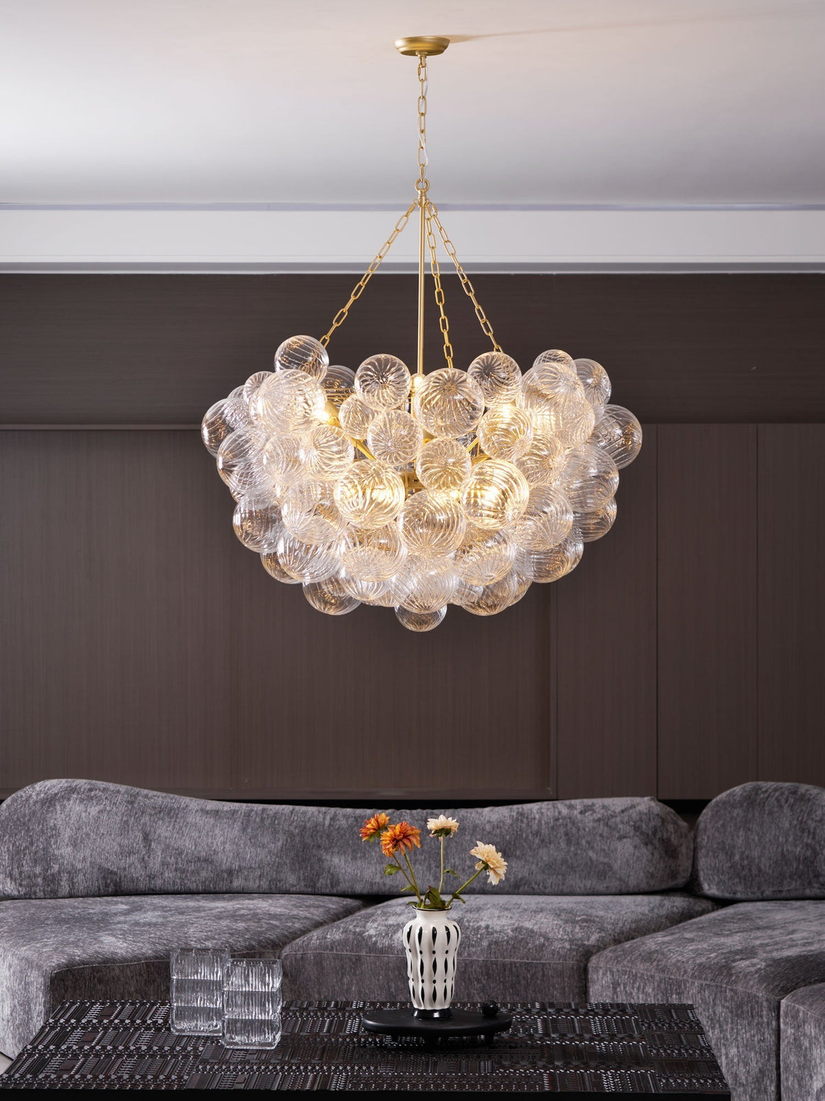 Ben Chandelier Glass Ball Bubble Modern