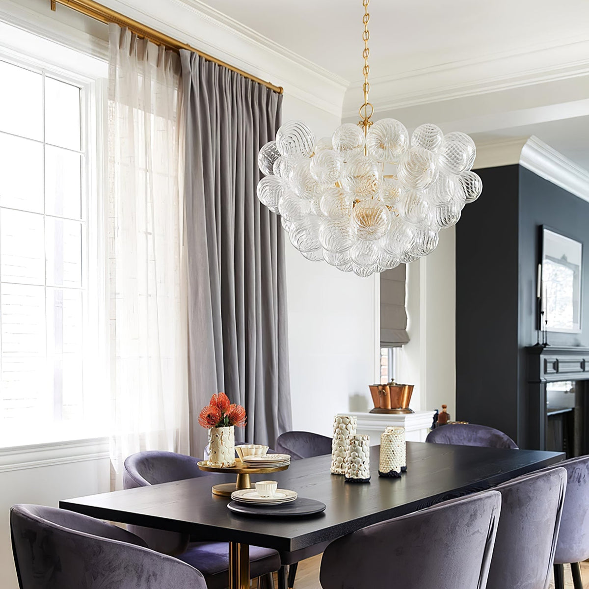 Ben Chandelier Glass Ball Bubble Modern