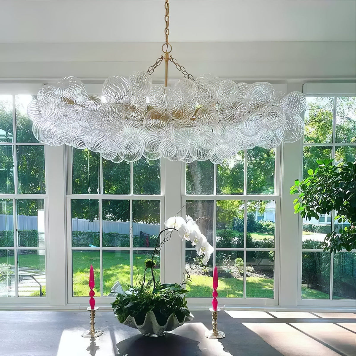 Ben Chandelier Glass Ball Bubble Modern