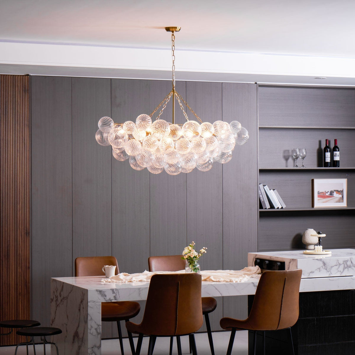 Ben Chandelier Glass Ball Bubble Modern