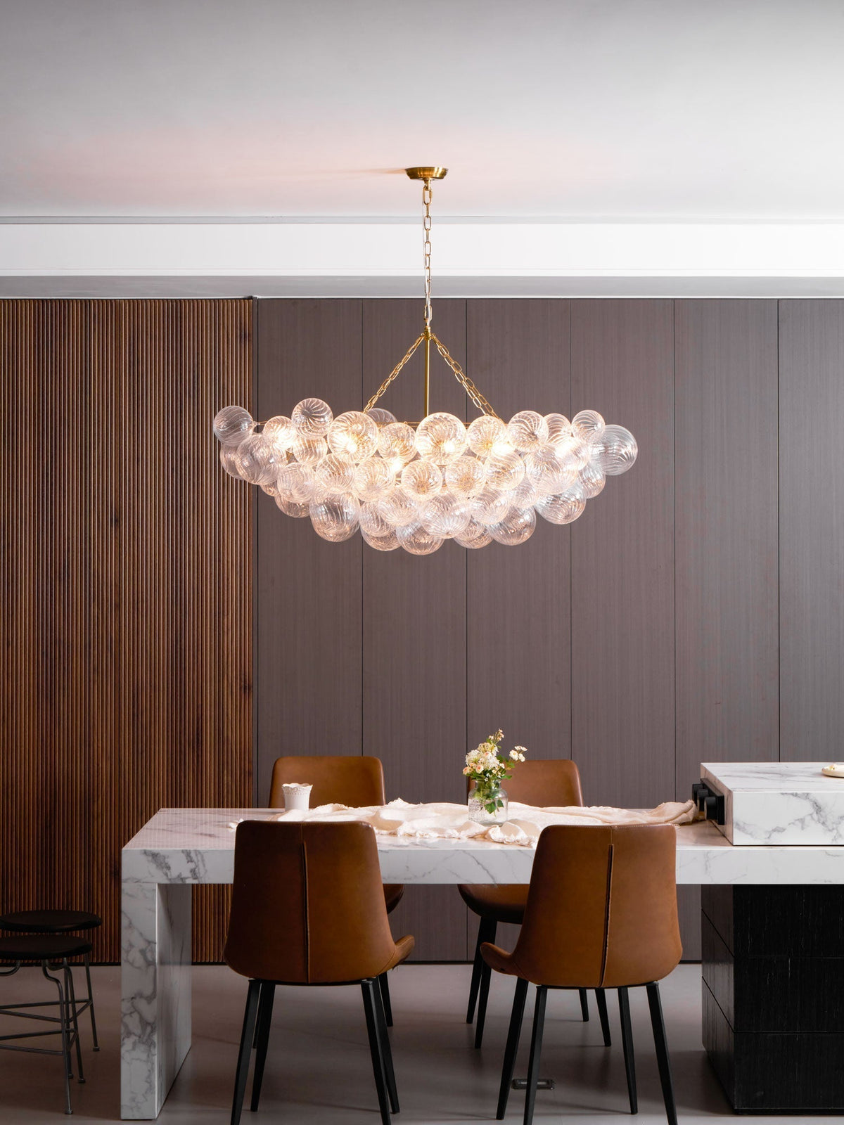 Ben Chandelier Glass Ball Bubble Modern