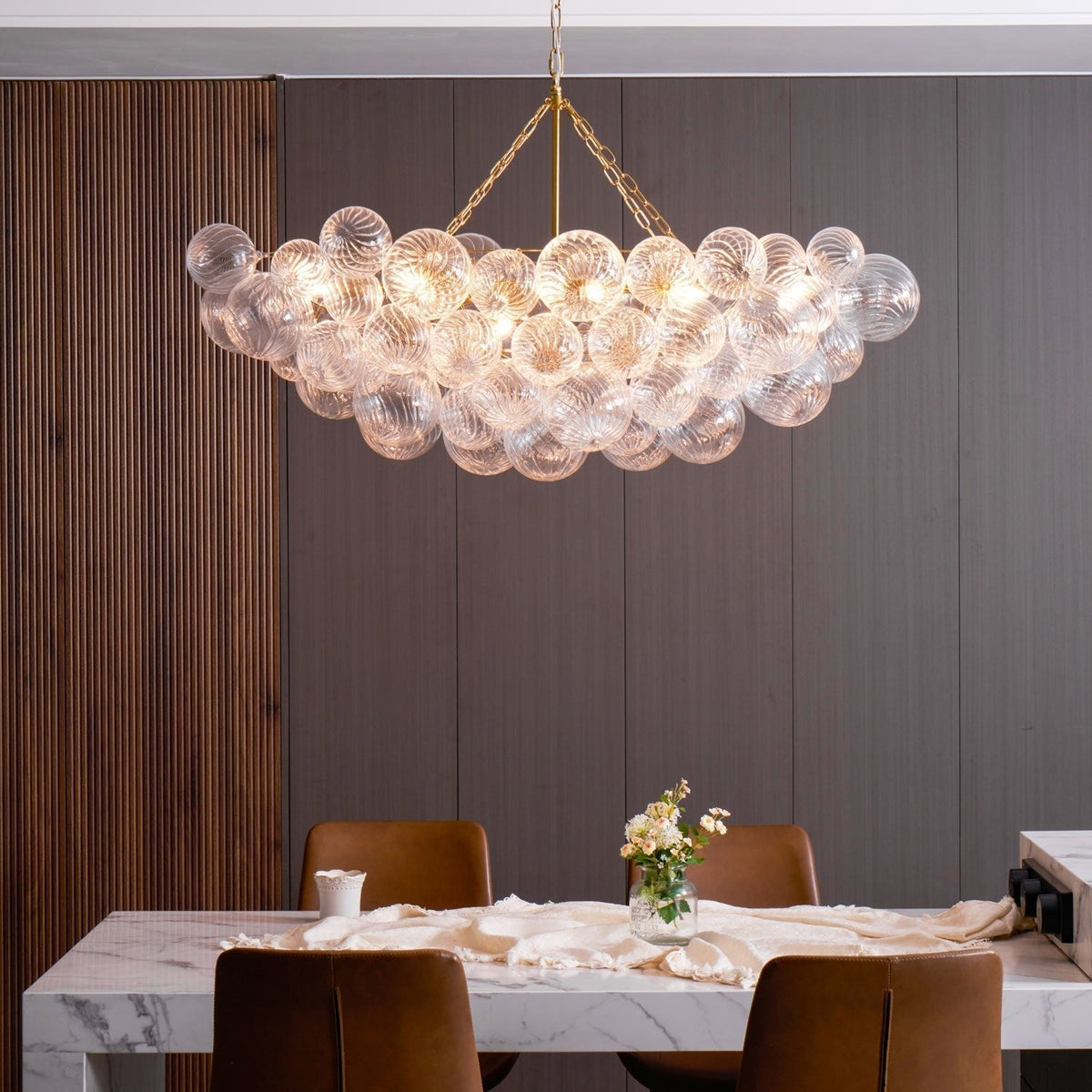 Ben Chandelier Glass Ball Bubble Modern