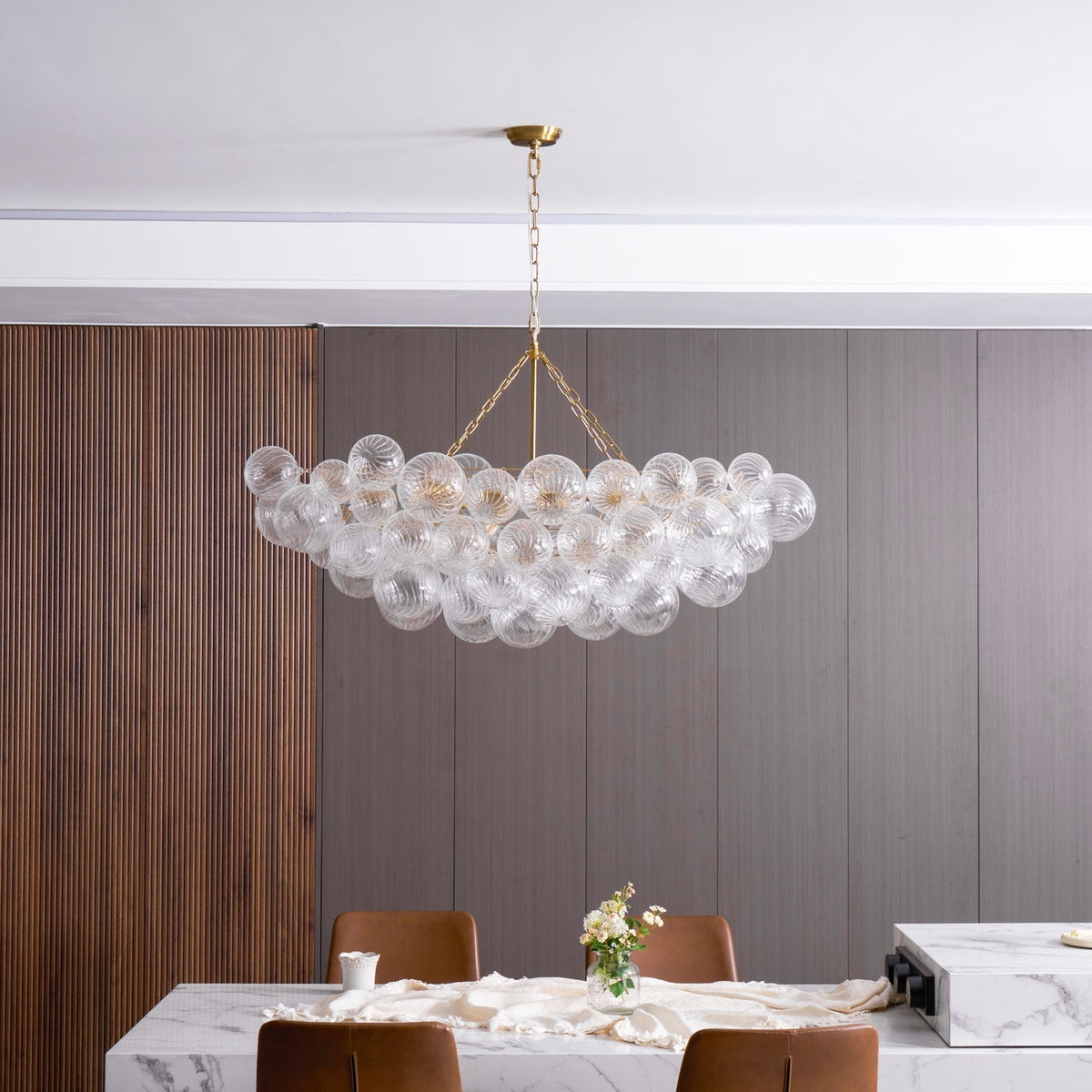 Ben Chandelier Glass Ball Bubble Modern