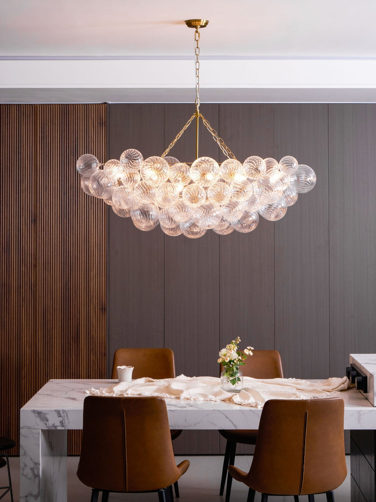 Ben Chandelier Glass Ball Bubble Modern