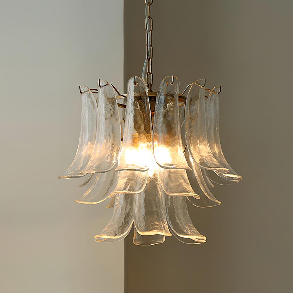 Celiian Chandelier Murano Glass Petals Vintage