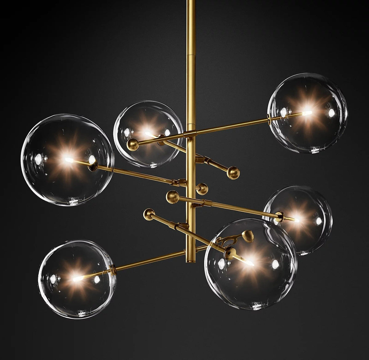 Orbit Contemporary Glass Chandelier