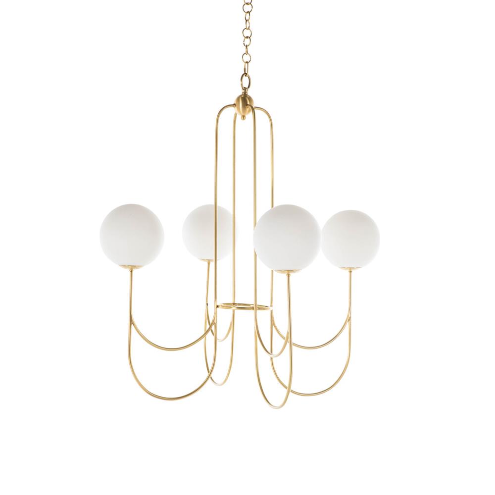 Mjolkuvyi Modern Minimalist Glass Metal Chandelier