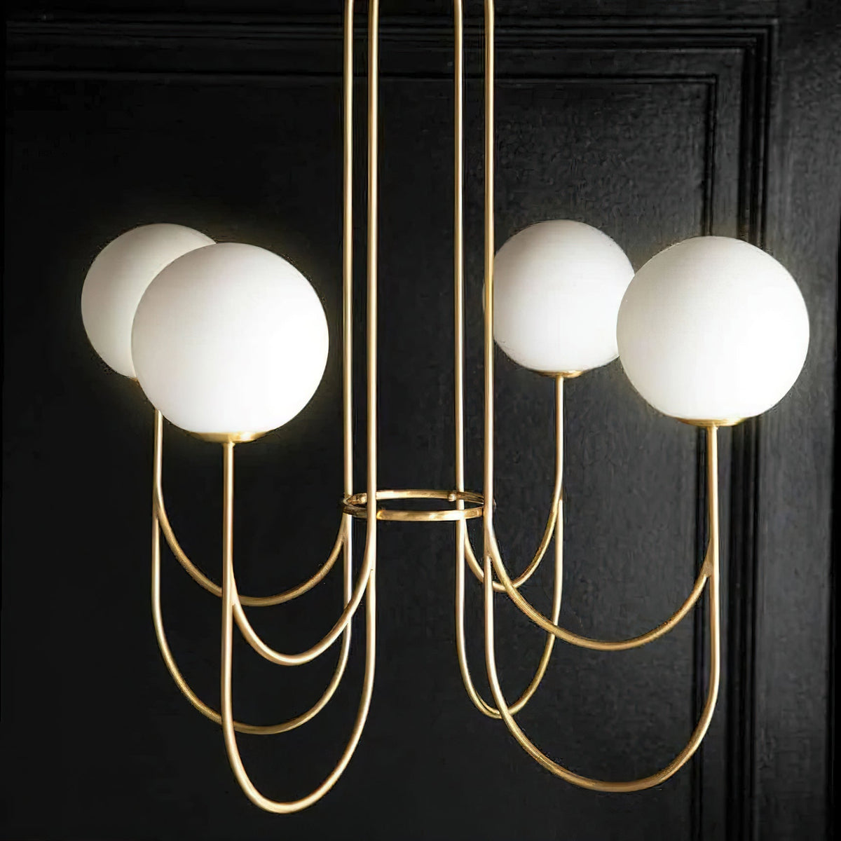 Mjolkuvyi Modern Minimalist Glass Metal Chandelier