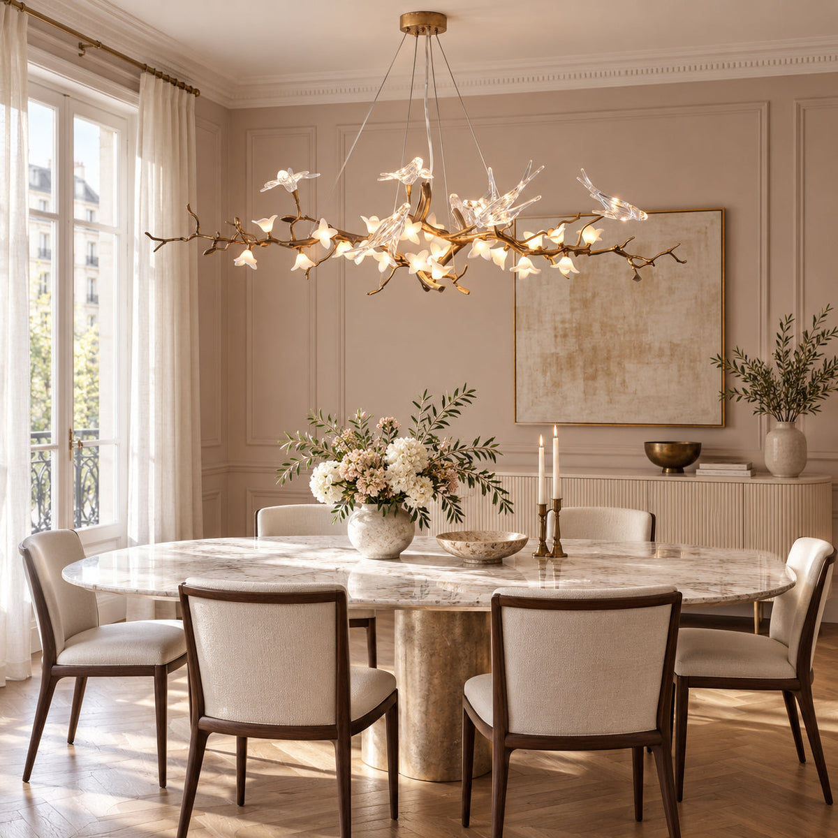 Elmscombe Blossom Avian Chandelier