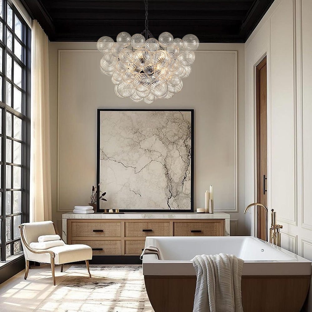 Ben Chandelier Glass Ball Bubble Modern