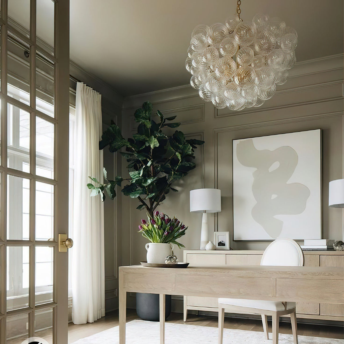 Ben Chandelier Glass Ball Bubble Modern