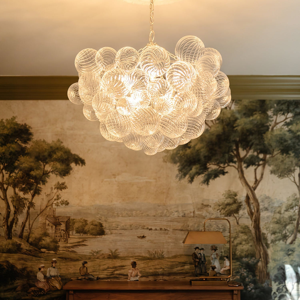 Ben Chandelier Glass Ball Bubble Modern