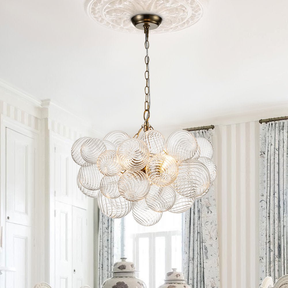 Ben Chandelier Glass Ball Bubble Modern