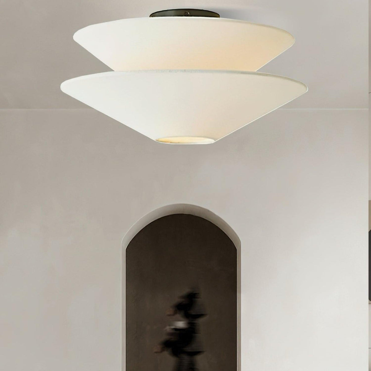 Rivesal Ceiling Light Double Cone Fabric
