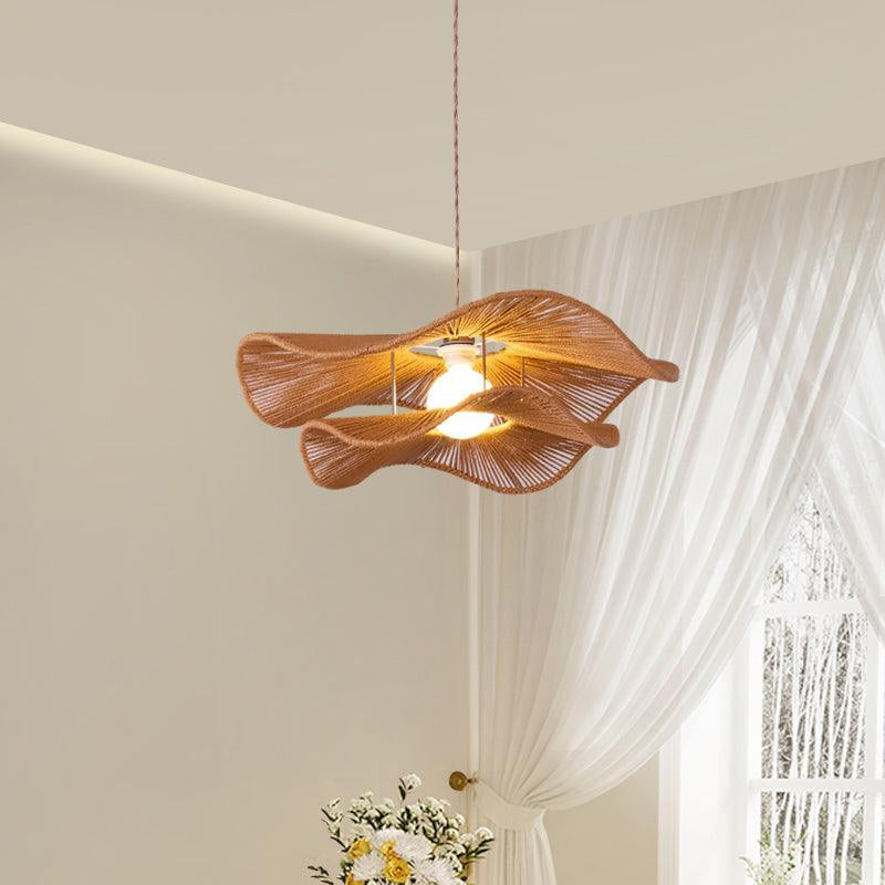 Solin Wave Rattan Pendant Light