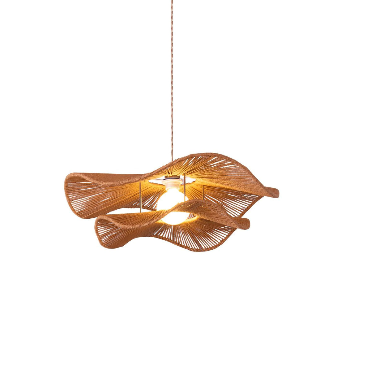 Solin Wave Rattan Pendant Light