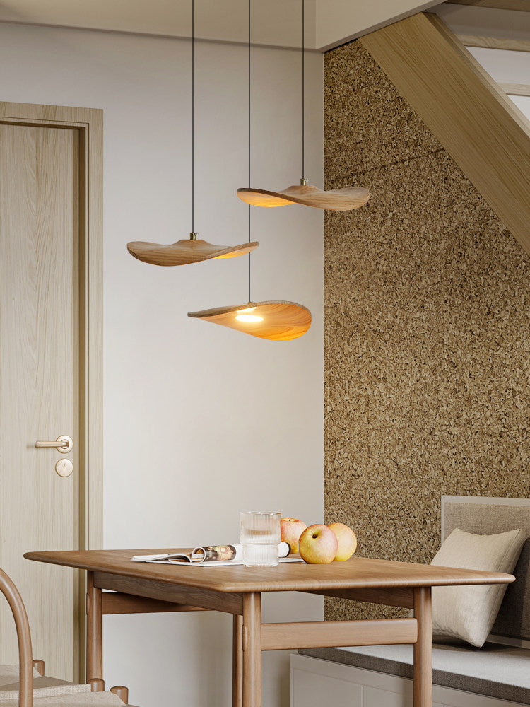 Lowenstone Wood Blade Chandelier