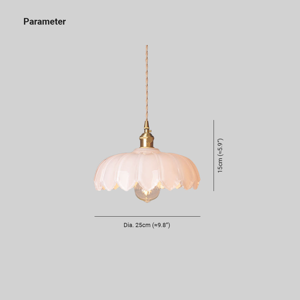 Rumibamo Retro LED Pendant Light Colourful Glass/Metal Flower Dining Room