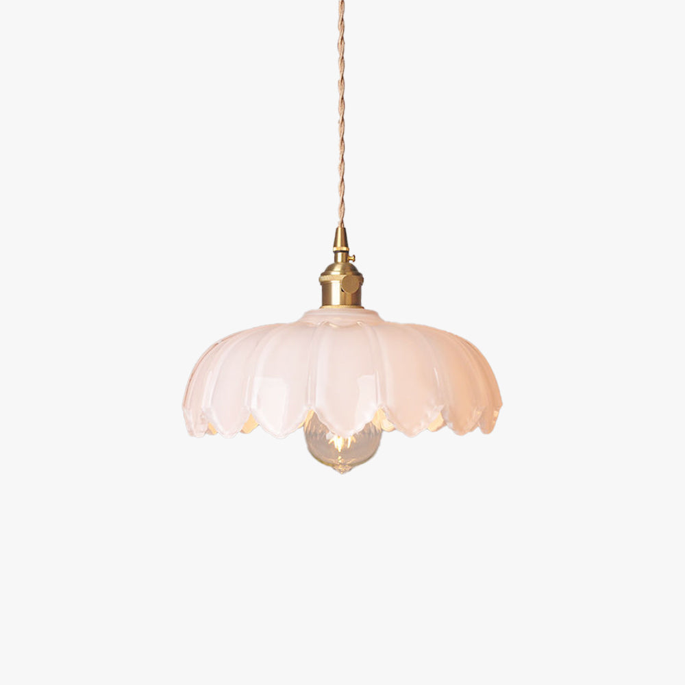 Rumibamo Retro LED Pendant Light Colourful Glass/Metal Flower Dining Room