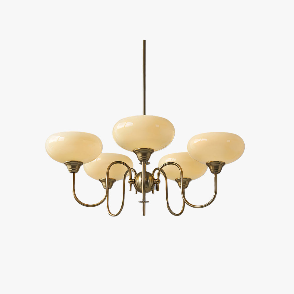 Putikilu Vintage LED Metal Glass Chandelier Living Room