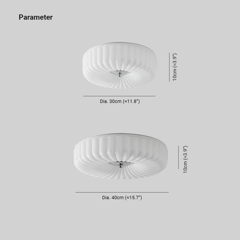 Papogime Modern LED Glass Flush Mount Ceiling Light Bedroom
