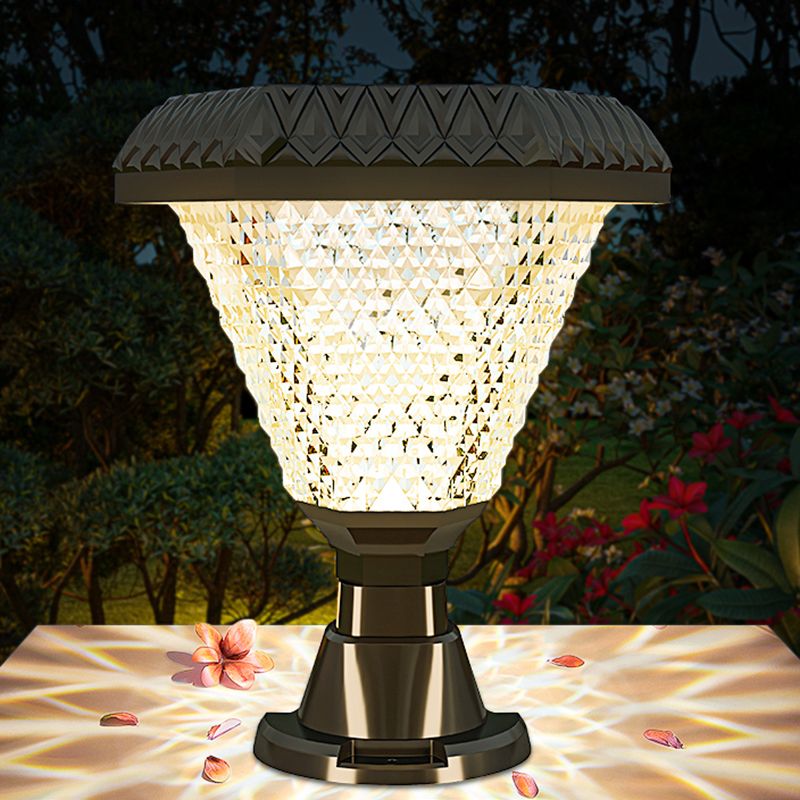 Ravurim Modern Geometry Outdoor Floor Lamp, Black