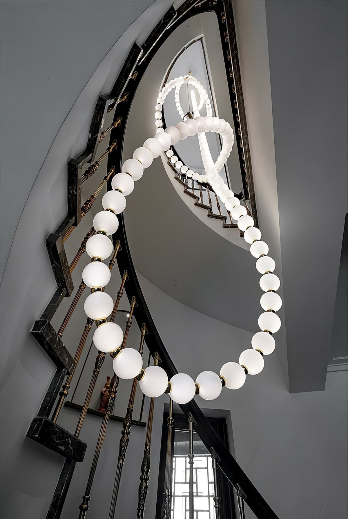 PearlCascade Glass Bead Chandelier