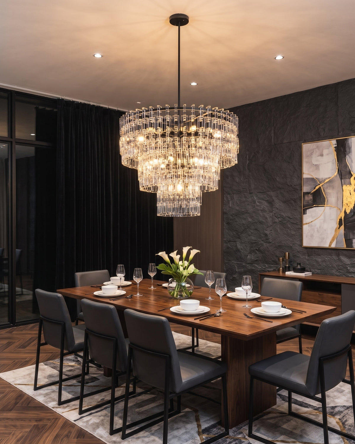 Elyelira Geometric Crystal Chandelier