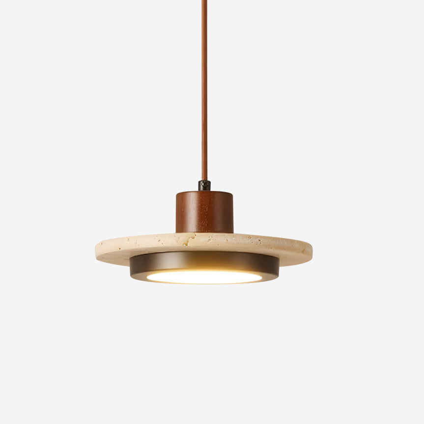 Valen Travertine LED Pendant Light