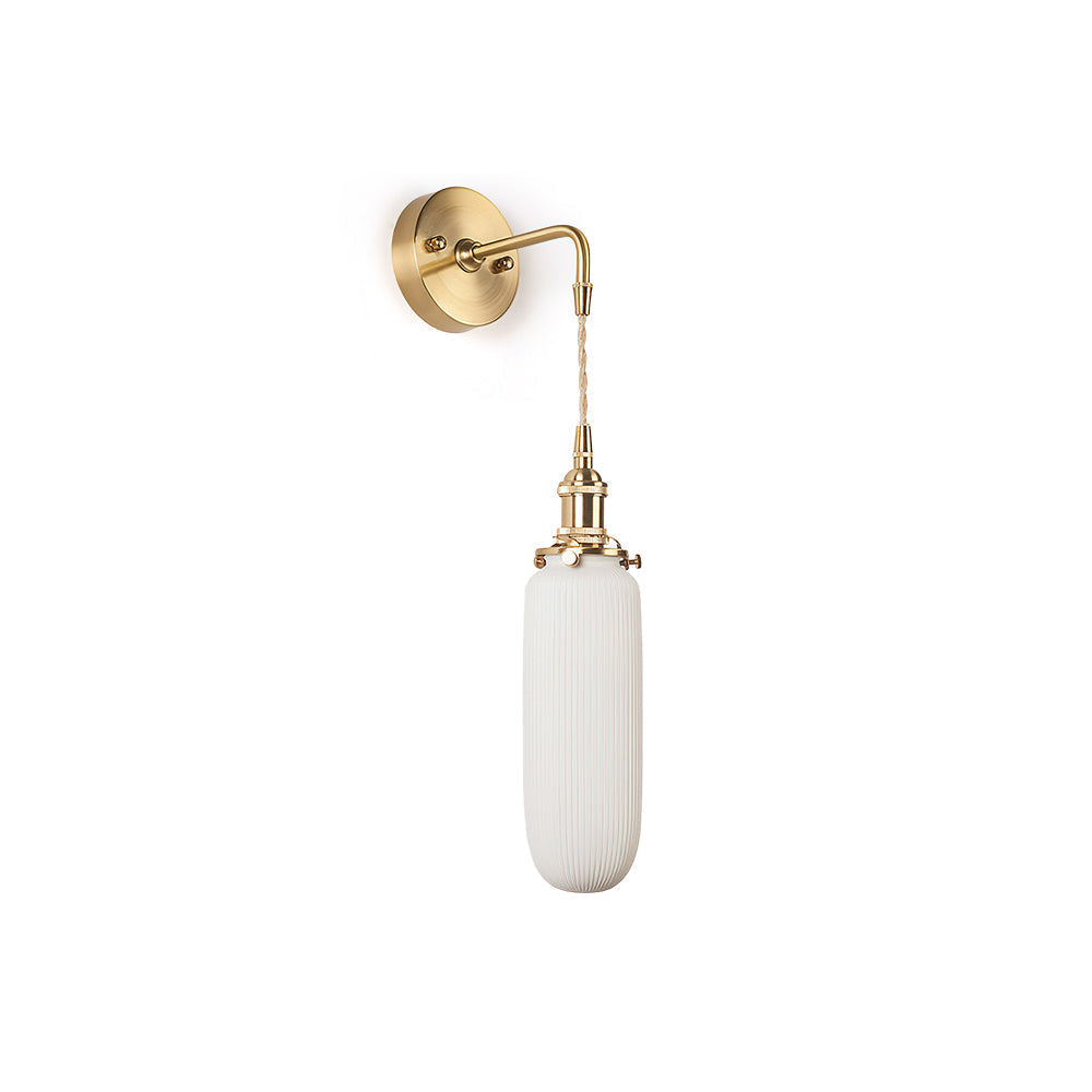 Viraenelle Ribbed Ceramics Wall Sconce