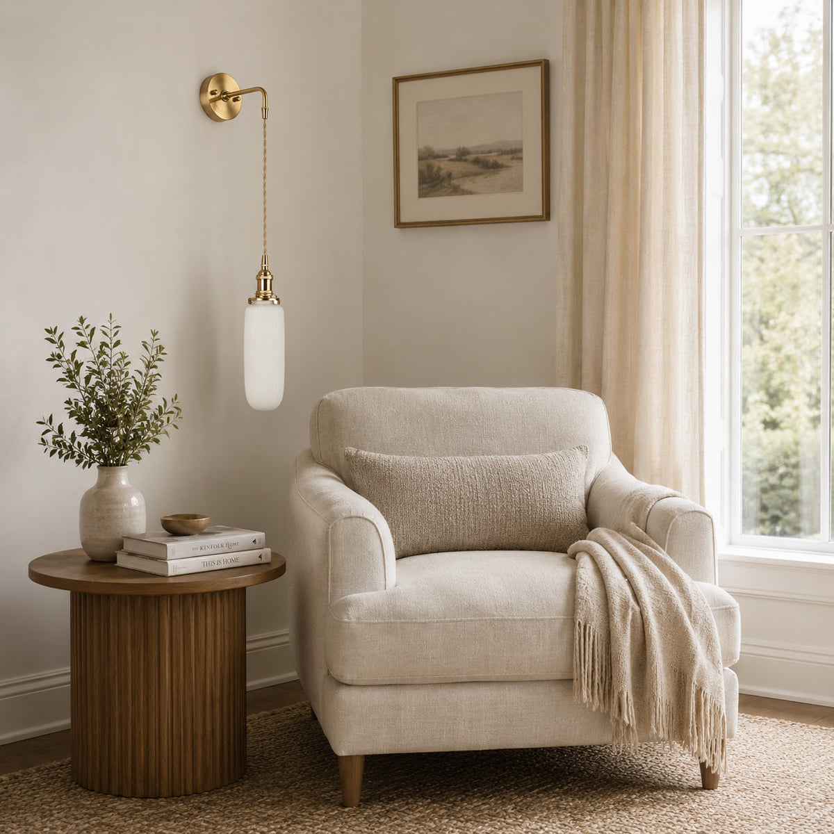 Viraenelle Ribbed Ceramics Wall Sconce