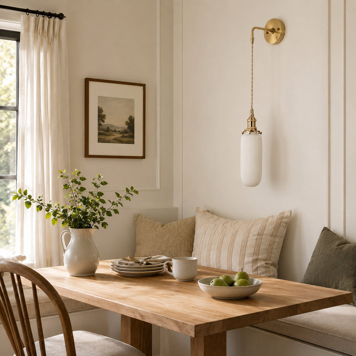 Viraenelle Ribbed Ceramics Wall Sconce