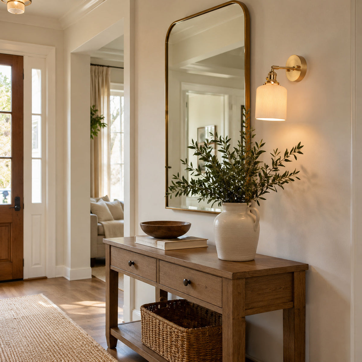 Viraenelle Ribbed Ceramics Wall Sconce