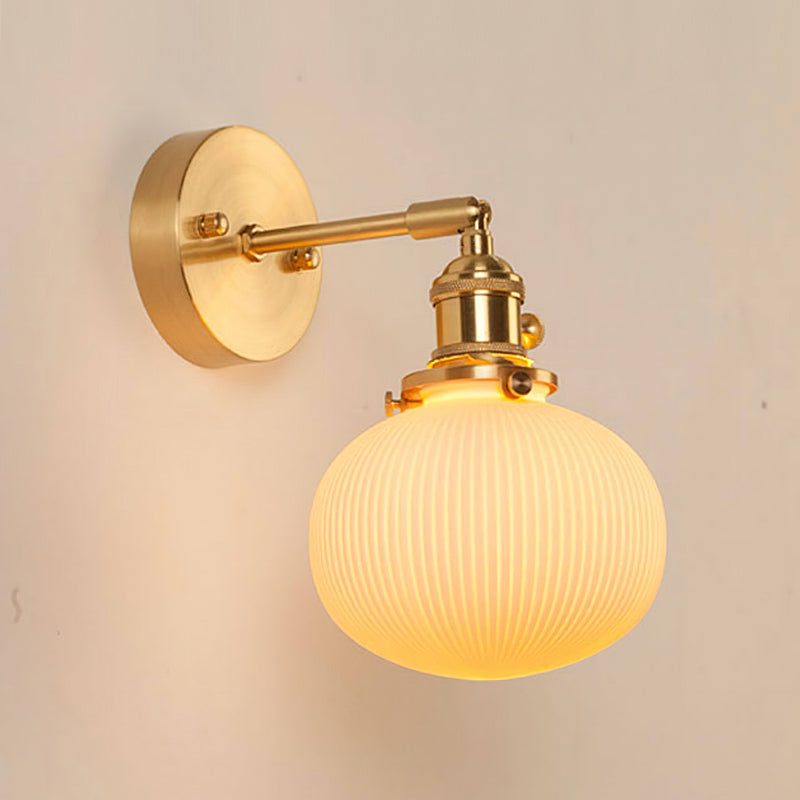 Viraenelle Ribbed Ceramics Wall Sconce