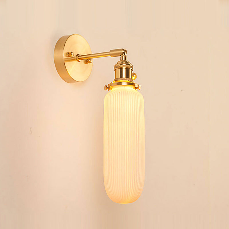 Viraenelle Ribbed Ceramics Wall Sconce
