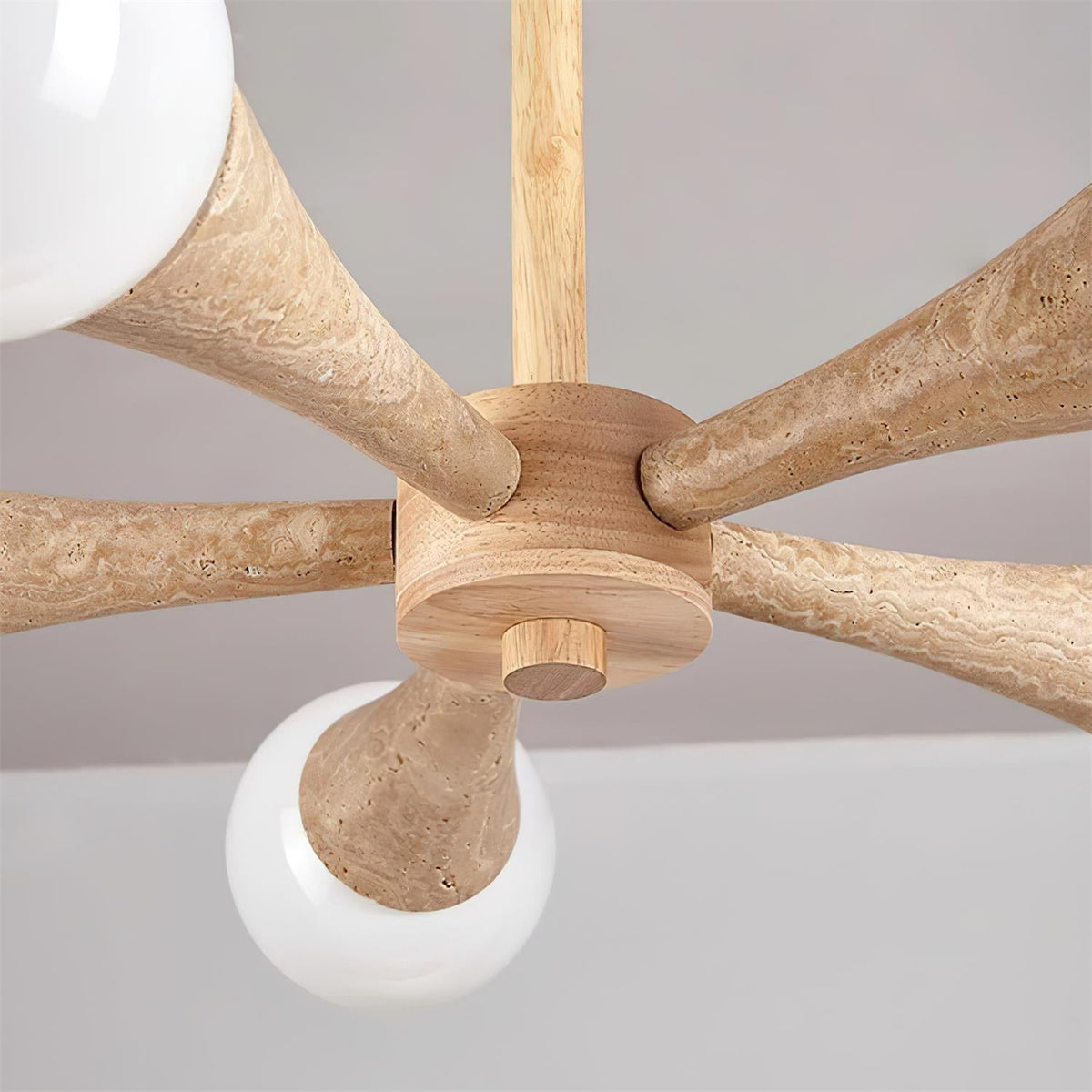 Tavenina Flush Mount Ceiling Light Wood Travertine