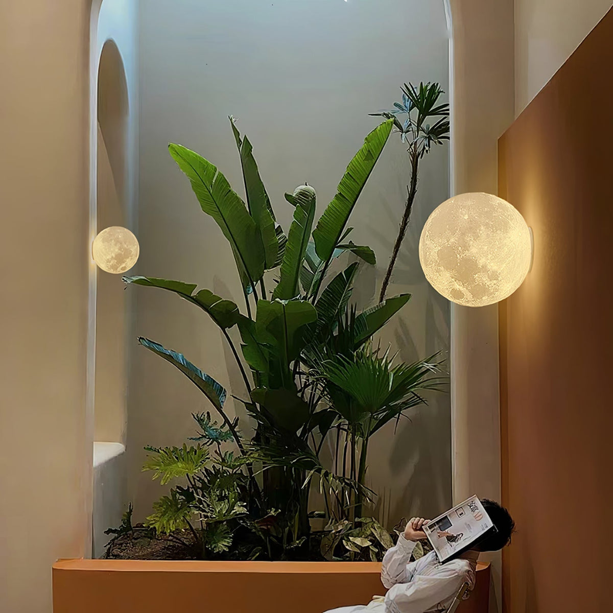 Brivel Nordic Art Moon 3D Plastic Wall Lamp
