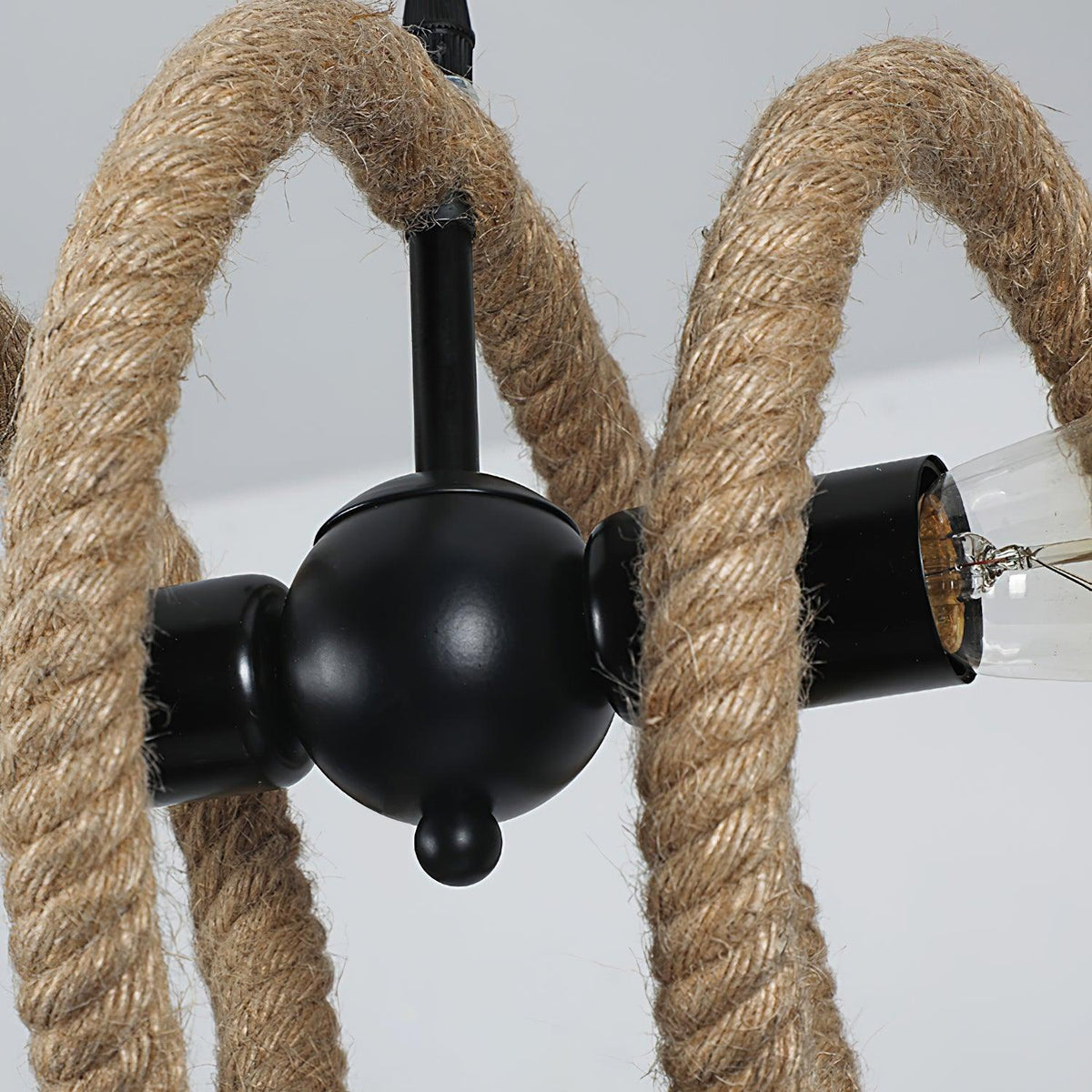 Cassian Hemp Rope Industrial Spiral Chandelier