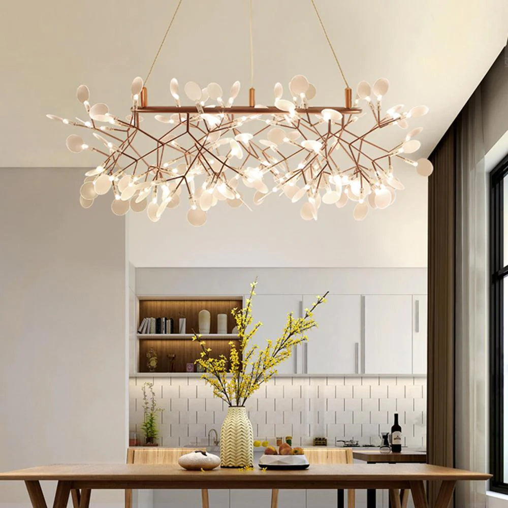 Hovepit Unique Sputnik Art Deco Firefly Chandelier. Living Room/ Bedroom