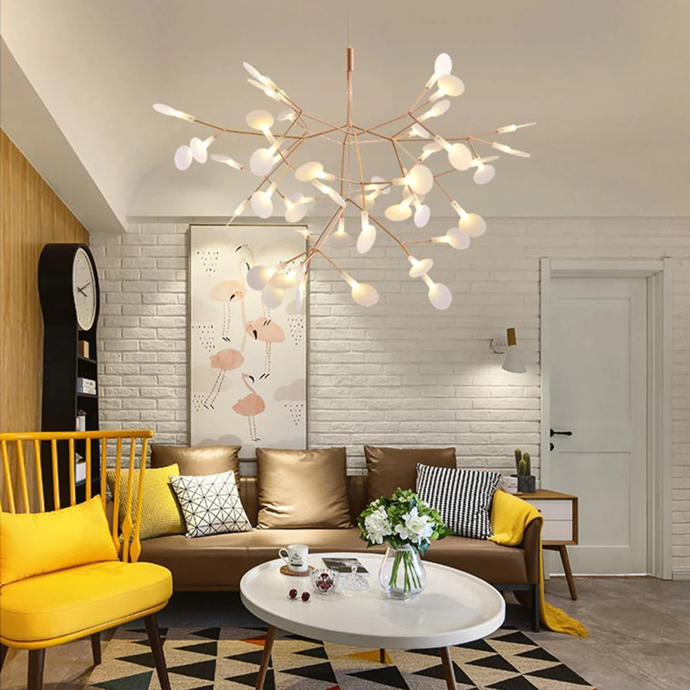 Hovepit Unique Sputnik Art Deco Firefly Chandelier. Living Room/ Bedroom