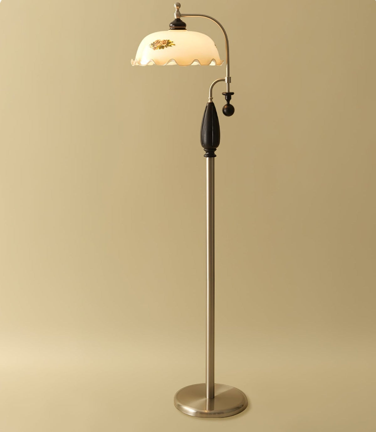 Volorel Vintage Glass Floor Lamp