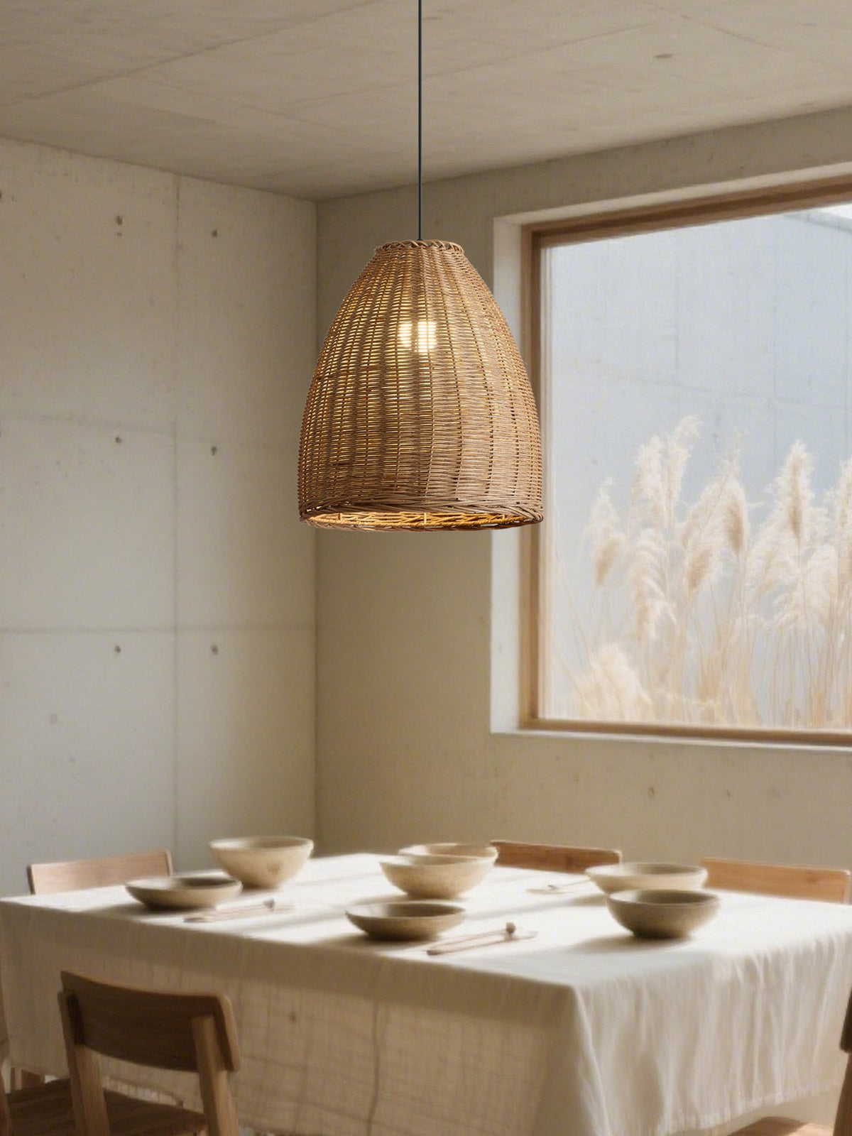Jarrowcombe Woven Rattan Pendant Lamp