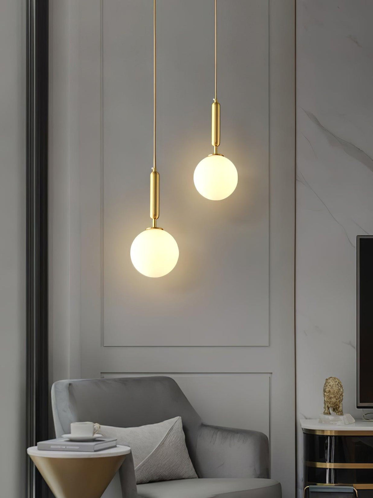 Orbita Minimalist Brass Pendant Light